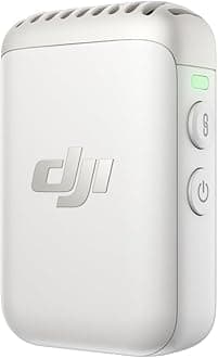 DJI Mic 2 Transmitter (Pearl White), Wireless Lavalier Microphone with Intelligent Noise Cancelling, Bluetooth Microphone for 14-Hour Internal Recording, Magnetic Attachment Phone Microphone, YouTube