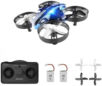 Mini Drone for Kids & Beginners, Indoor RC Nano Helicopter Quadcopter with Auto Hovering/Portable Hand Operated, Birthday＆ Children's Day Gift for Boys and Girls,Headless Mode & Remote Control,Blue.4-blade design delivers greater stability