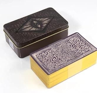 DUNGRANI ENTERPRISE Little Light Visions Oracle Tarot Card Game in A Tin A 78-Card Deck with Guidebook Gilded Golden (Limited Edition) 400 GSM Gold Core Cardstock for Adults, (Special Addition)