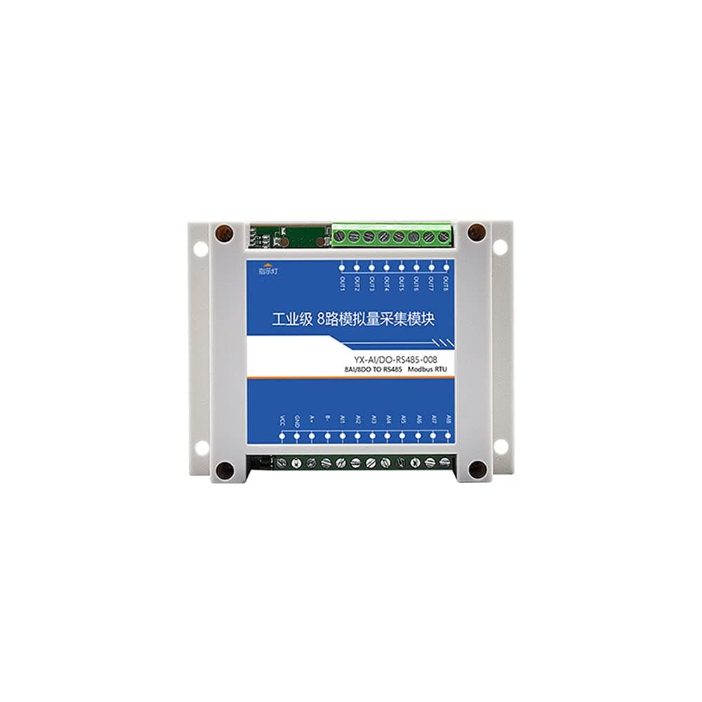 Taidacent 8-Channel Analog Input Data Acquisition Module 4-20mA to RS485 Modbus Converter Current and Voltage Input 8 Output RS485 Data Acquisition Module (Module)