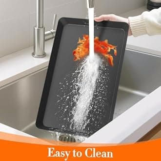 WOWBOX 8 pcs Serving Tray for Entertaining, Serving Platters for Snacks, Fruit, Cookies, Dessert, Reusable Plastic Trays for Serving Food and Pantry Organization in Kitchen & for Parties, (Black)