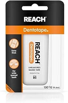 REACH Dentotape Floss Unflavored 100 YD - Buy Packs and SAVE (Pack of 6)