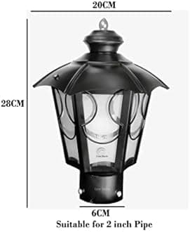 Lyse Decor Waterproof Gate Light for Outdoor, Gate Light Lamp, Pillar Lamp, Garden (Pair of 2 Pieces) (Black and Clear Glass)