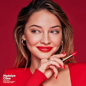 REVLON Super Lustrous Matte Lipstick, 80% Conditioning Ingredients, intance color, Waterproof, Long-Lasting, 100% Vegan Lipstick, Glaring red (439), 4.25 gm