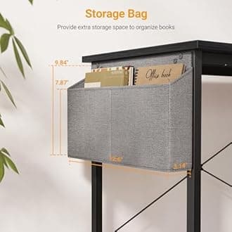 CubiCubi L Shaped Desk, 55" Computer Desk with Reversible Storage Shelves Home Office Corner Desk Study Writing Gaming Table, Black