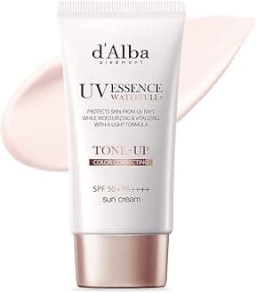 d'alba PiedmontItalian White Truffle Waterfull Tone-up Sunscreen, Vegan Skincare, Tinted Moisturizer with SPF 50+ PA++++, Glowy Sunscreen, Gentle and Safe Use for all Skin Types