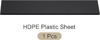Rebower 48" x 12" x 1/2" HDPE Plastic Sheet, High Density Polyethylene Sheet Cutting Board Black Solid Block, [for DIY, Home Floor]