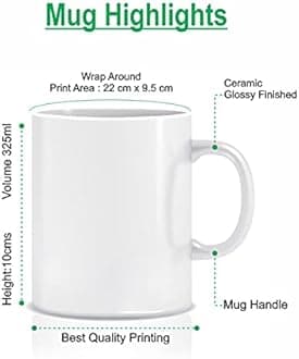 Personalized Coffee/Tea Mug Custom Name Add Photo, Logo, or Text for Birthday Gift, Wedding Gift, 1 Piece, Surprise Your Loved Ones 330ML White