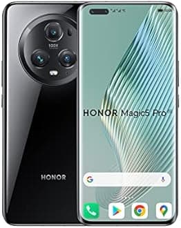 Honor Magic5 Pro 5G 512GB ROM 12GB RAM Smartphone 6.81" 120Hz Quad-Curved HDR Display, 50MP AI Triple Camera, Huge Dual SIM, Android 13 Global EU/UK Model PGT-N19 Mobile Cell Phone (Black)