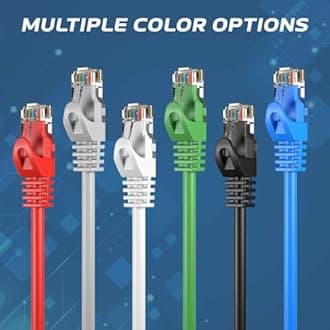 Cables Direct Online Cat5e 50FT Network Ethernet Patch Cable, 350Mhz Internet Wire, Backwards Compatible with Cat5, for PC, Modem, Router, Consoles for Home and Office, Blue