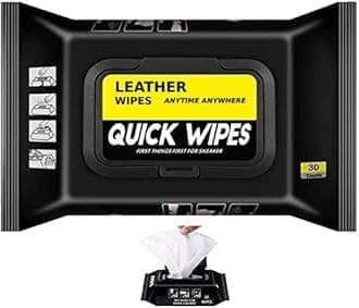 MOMENT Shoe wipes Sneaker Cleaner Quick Wipe s, Leather Cleaner Wipes 30 Count (Pack of 1), Leather Clean Condition Protect Wipes for Vinyl, Apparel Furniture Auto Car Interior Shoes Boots Bags