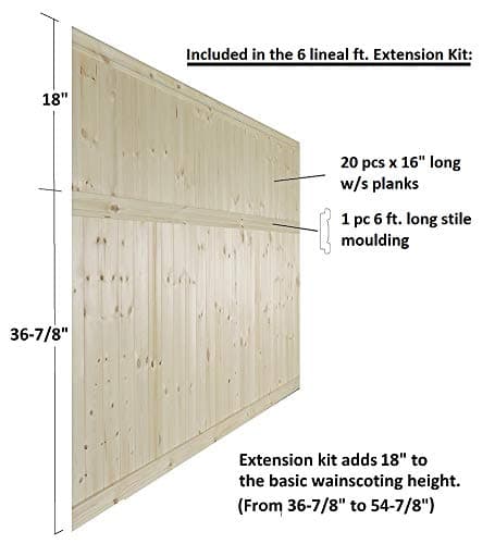 AllwoodPine Wainscot Extension Kit