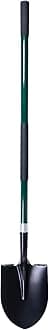 VNIMTI Heavy Duty Gardening Shovel, 56 Inch Round Blade with Fiberglass Handle (Green)