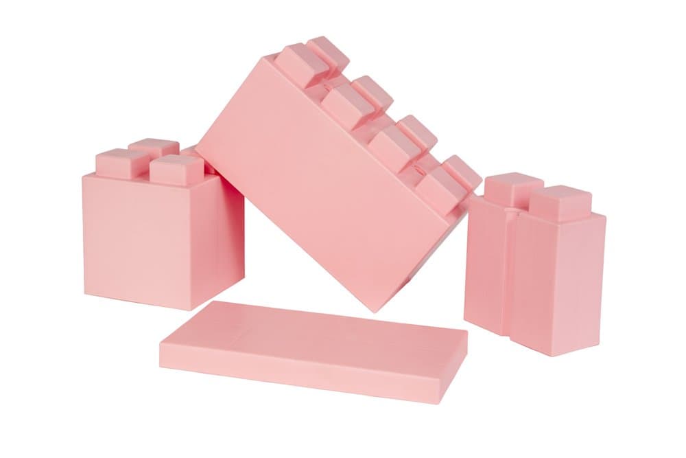 EverBlock Modular Building Blocks Combo Pack, Pink, 29 Block