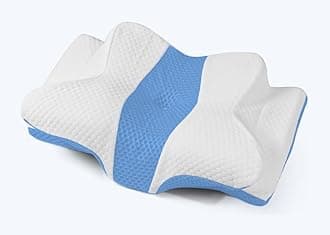 Emircey Cervical Neck Pillow for Sleeping, Adjustable Ergonomic Pillow for Pain Relief, Odorless Memory Foam Pillows for Side Back Stomach Sleeper