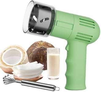 OFNHJK Electric Coconut Opener, Coconut Opener Tool, Portable Reusable Stainless Steel Coconut Punching Tool, Coconut Shell Remover, Easy to Open, for Shop Restaurant Juice green