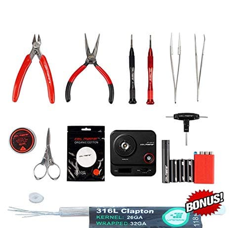 Coil Master 100% Authentic DIY KIT V3 Tool Set with Latest Coil Jig (V4) / Newly Updated 521 Tab Mini V2 ohm Reader/Tweezers/Heat Resistant Wire Newest Tool Kit, Exclusive LifeMods Bundle Edition!