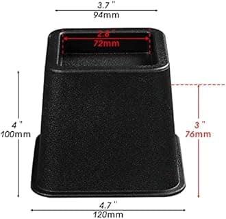 Bed Risers 3 Inch, Heavy Duty Square Furniture Frame Lift for Couch, Chair, Desk, Sofa and Bunk Bedpost, Set of 8