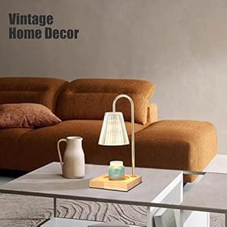 luzdiosa Candle Warmer Lamp with 3 Bulbs, Vintage Electric Candle Lamp Warmer, Mothers Day Presents for Mom, House Warming Decor, Dimmable Candle Melter for Scented Wax, Clear