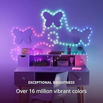 Twinkly Candies App-Controlled Heart-Shaped USB-C LED Light String w/ 100 RGB (16 Mil. Colors) 6 M/19.7 FT. Clear Wire. USB-C Adapter Not Included