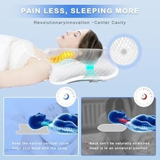 Pain Relief Cervical Pillow for Neck Support,Adjustable Ergonomic Pillow Cozy Sleeping,Odorless Orthopedic Memory Foam Pillows,Contour Bed Pillow for Side Back Stomach Sleeper