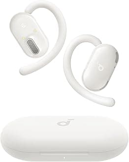 V20I by Anker Open Ear Headphones, Adjustable Ear Hooks, Ultra-Comfort, Snug Fit, 16Mm Drivers, 4 Mics, IP55, LED Lights, 36H Playtime, Fast Charging,Bluetooth 5.4, Multipoint Connection