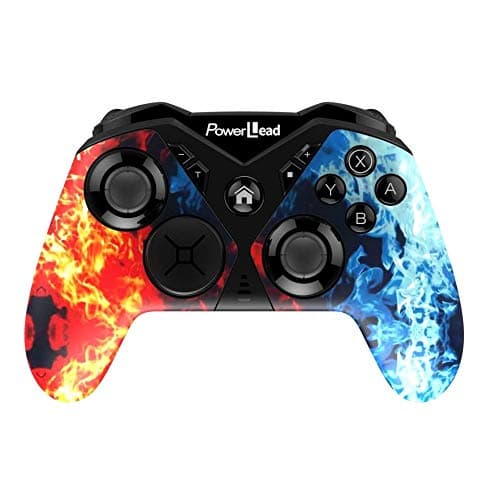 PowerLead Pro Controller for Switch, Wireless Controller Supports Motion Sensing and Double-Vibration Function Compatible with Switch Console and Windows PC