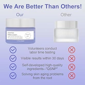 Neck Firming Cream, Anti Wrinkle Moisturizing Neck Cream, Smooth & Tight Skin, Help Reduce Fine Lines & Wrinkles(1.7 oz)