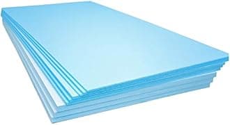 XPS Foam Insulation Boards 1200 x 600 x 10mm - Electric and Water Underfloor Heating Tile Laminate Underlay Thermal Extruded Polystyrene Insulation Sheets (17, 1200 x 600 x 10mm)