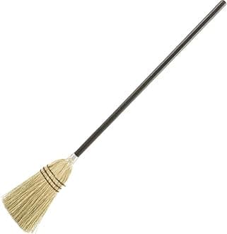 Rubbermaid Commercial Products Lobby Straw/Corn Broom, Brown, 38-Inch, Indoor/Outdoor Broom for Courtyard/Garage/Lobby/Mall/Office, Pack of 12