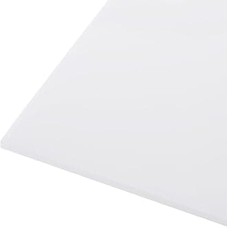 Rebower 6" x 6" x 1/8" HDPE Plastic Sheet, High Density Polyethylene Sheet Cutting Board White Solid Block, [for DIY, Home Floor]