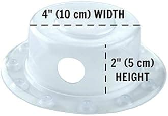 SlipX Solutions Bottomless Bath Overflow Drain Cover Adds Inches of Water to Tub for Warmer, Deeper Bath (Clear, 4" Diameter)