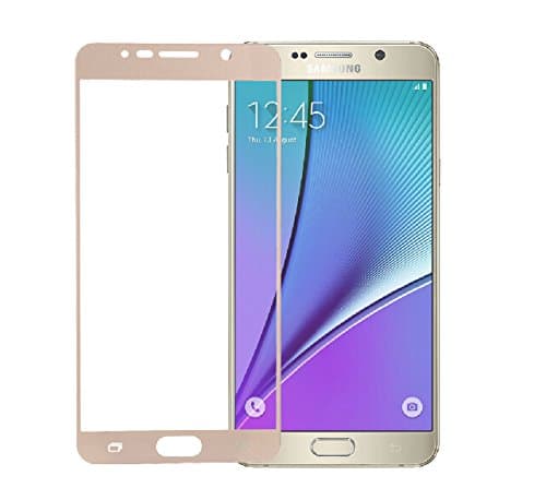 [Full Coverage] Note 5 Color Screen Protector, Aikice Premium Gold Tempered Glass Screen Protector for Samsung Galaxy Note 5 Anti-Scratch,Bubble Free,Anti-Fingerprints