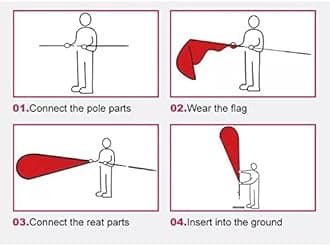 Custom Feather Flags, Personalized Double Sided Feather Flag Banner for Business Outside Advertising, Customized Your Own Logo Text Design (Teardrop Flag Only, 110x290cm/3.6x9.5FT)