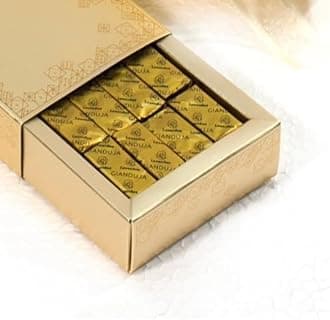 Gianduja 24 x Pure hazelnut praline chocolates wrapped in gold foil 280g