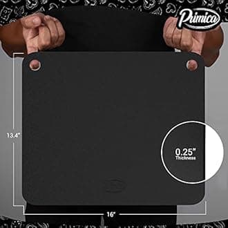 Primica Pizza Steel for Oven - Durable Steel as Alternative to Pizza Stone - High Quality Steel for BBQ Grill and Bakings (16" x 13.4")