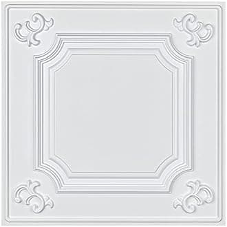 Art3d Drop Ceiling Tiles 24x24 in White (12-Pack, 48 Sq.ft), Wainscoting Panels Glue Up 2x2