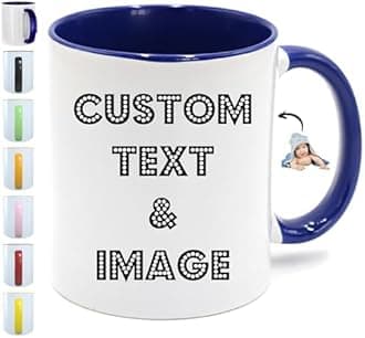 Custom Mug With Pictures - Personalized Coffee Mug With Photo, Text, Logo | Customized Gifts for Men & Women | Taza Personalizada 11oz Tea Cup Printed on Both Sides | Birthdays, Holidays, Mother’s Day