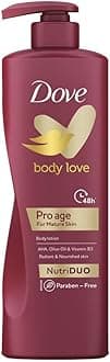 Dove Body Love Pro Age Body Lotion for Mature Skin 48hrs Moisturisation|| Paraben Free|| With Vitamin B3 & Olive Oil|| For Nourished Radiant Skin 400 ml