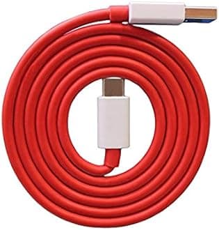 65 Watt USB Type C Data Sync & Fast Charging Cable for One Plus Dash Warp Adapter Compatible with One Plus 8, 8 Pro, 7, 7T, 6T, 6, 5, 5T, 3T, 3 Smartphones (1 Metre Cable)