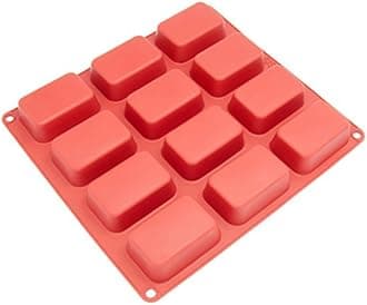 Freshware 12-Cavity Petite Silicone Mold for Soap, Bread, Loaf, Muffin, Brownie, Cornbread, Cheesecake, Pudding, and More