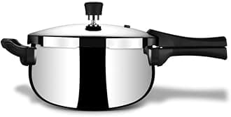 - Stahl Triply Stainless Steel Pressure Cooker 5 Litre Outer Lid | Belly Pressure Cooker | Triply Cooker With Gas & Induction Base | Safe & Long Lasting Steel | Xpress Cooker 9275 (Serves 4 People)