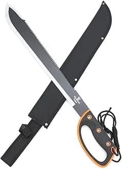Snake Eye Tactical Full-Tang Machete – Heavy Duty Fixed Blade Survival Tool with Reinforced Nylon Sheath for Camping, Hunting, and Bushcraft