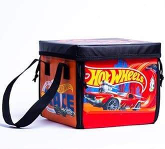 Hot Wheels Tara Toys Ramp It Up ZipBin Storage Box, Holds 300 Toy Cars, Includes Playmat and 2 Fold-out Ramps, Ages 3+