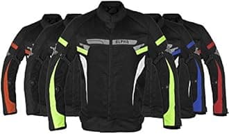 ALPHA CYCLE GEAR BREATHABLE BIKERS RIDING PROTECTION MOTORCYCLE JACKET MESH CE ARMORED