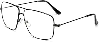 Dollger Classic Glasses Clear Lens Non Prescription Metal Frame Eyewear Men Women