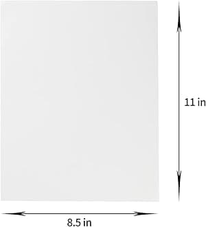 20 Sheets Colored Thick Paper Cardstock Blank for DIY Crafts Cards Making, Invitations, Scrapbook Supplies (White, 8.5 x 11 inches)