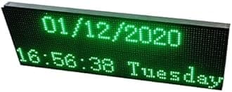 AL-QURAISH P10 Led Running/Scrolling Programable Text Message Display Board WI-FI (GREEN, 12 INCH. × 37 INCH.)