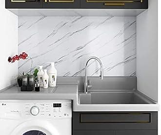 Starlite Enterprises White Self Adhesive Wallpaper for Living Room, Door, Cupboard, Fridge, Wall, Tabletop, Floor & Etc Interior & Renovation Project(White Shades,2 x 20 Feet)