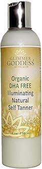 Glimmer Goddess Organic DHA FREE Self Tanner - (Dark) Sunless Tanning Lotion 8 oz